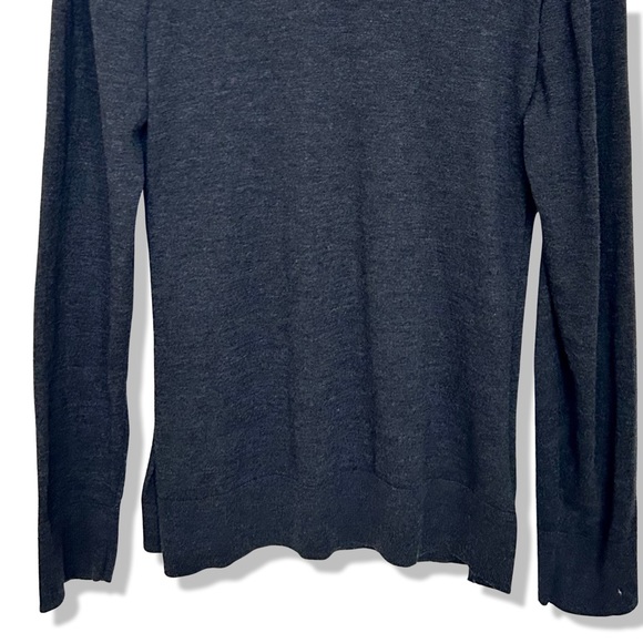Men's John Varvatos Cotton Blend Charcoal V-Neck Sweater Size Large - Picture 4 of 13
